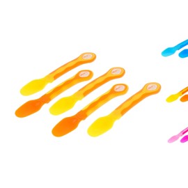 Vital Baby 492010-03 Spoons Flexible Tips Orange, 5 spoons