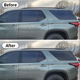 Zhizhong Side Window Decals for Car SUV Trucks, Universal Leopard Cheetah Vinyl Sticker Free Installation Tools (A Pair)