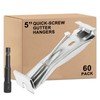 5inch Gutter Hangers (60Pcs) with Pre-Inserted Quick Screw Gutter Clips,