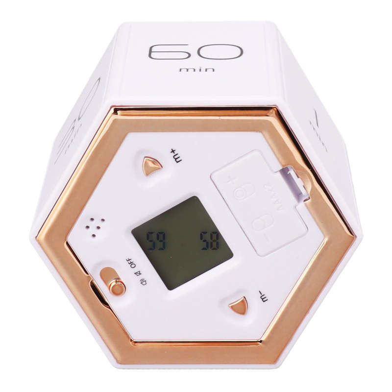 Hex Flip Timer with Mute Alarm Function Magnetic Time Management