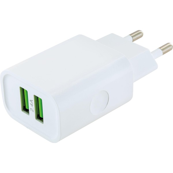 Schwaiger 230 V Charging Adaptor 2 x USB 2.4 A
