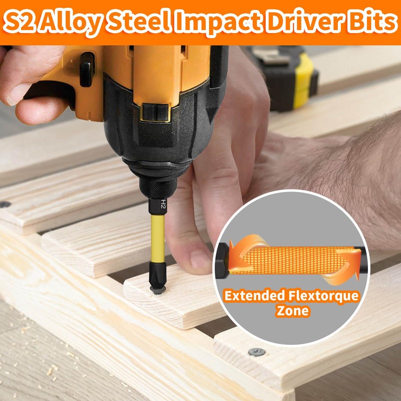 ENERTWIST 72 Pcs Impact Driver Bit Set,Complete S2 Screwdriver Bit