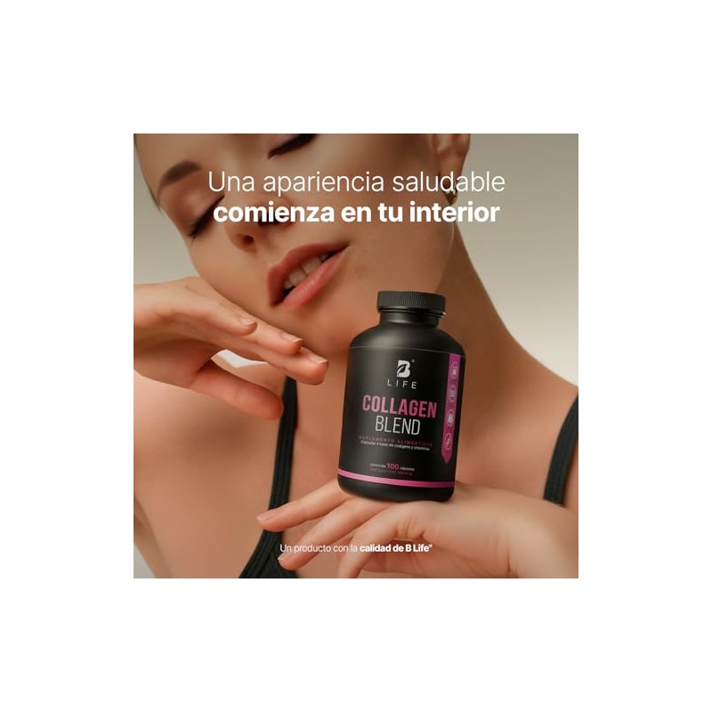 Péptidos Colágeno Hidrolizado 100 Cápsulas Potenciado Biotina Vitamina Piel Cabello