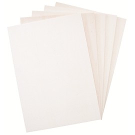 Hagspiel Plywood Tiling, Poplar, 6 mm DIN A4 (30 cm x 21 cm), Blanched (5 Pieces)