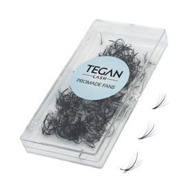 TEGAN LASH 500 Wispy Premade Fans Eyelash Extensions, Handmade Volume Lashes, From 5D-9D, 0.05/0.07 Thickness, C/CC/D Curl, 9-15mm Length, Thin Base, Soft, Long-Lasting, Easy to Apply (7D-0.07-D-13)