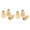 6PCs Brass Pipe Fitting Adapter 1/8 BSPT Female NPT Vehicle