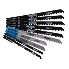 Draper 43470 Assorted BIM & HCS Jigsaw Blade Set for Wood and Metal (10 Piece)