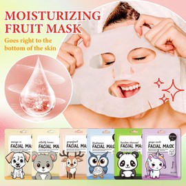 12 Pack Variety Facial Sheet Masks Skin Care Set, Hydrating Bulk Sheet Face Masks Skincare Gifts Set for Women Men, Long Lasting Moisturizing Face Mask Skincare for All Skin Type（11)