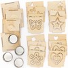 Baker Ross Wooden Tealight Holders Craft Set - 4 Pack,