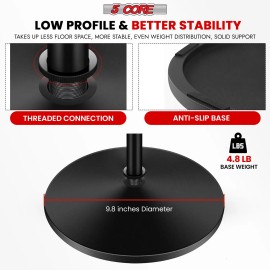 5Core MS RBL 3T Soporte De Micrófono Floor-Adjustable Universal Heavy Duty Round Base Microphone Stand for Musical InstrumentsSKU: MS RBL 3T