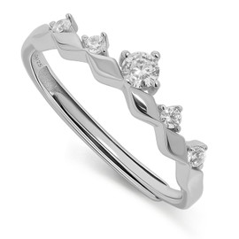 Meissa Matching Couple Ring Sets for Men and Women Sterling Silver Engagement Promise Wedding Statement Ring Bands Princess Cut Diamond Ring Size Adjustable, 1.5mm Width