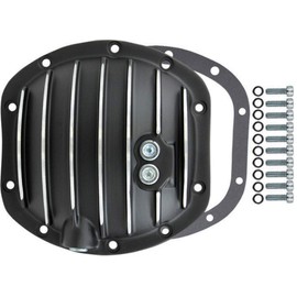 Pirate Mfg Differential Cover, Black Finned Aluminum, Compatible with Dana 30 10-Bolt