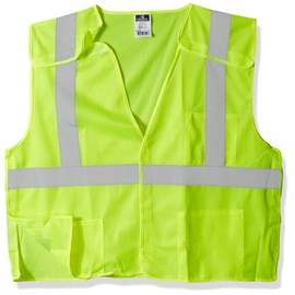 Radians SV4GMXL Economy Class 2 Breakaway Mesh Safety Vests, X-Large, Green