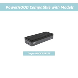 PowerHOOD 20V AC/DC Adapter Compatible with Targus USB C Universal Docking Station with Quad 4K(QV4K) Docking Station DOCK570 DOCK570USZ DOCK570USZ-80 DOCK570USZ-82 Power Supply Charger Cable PSU