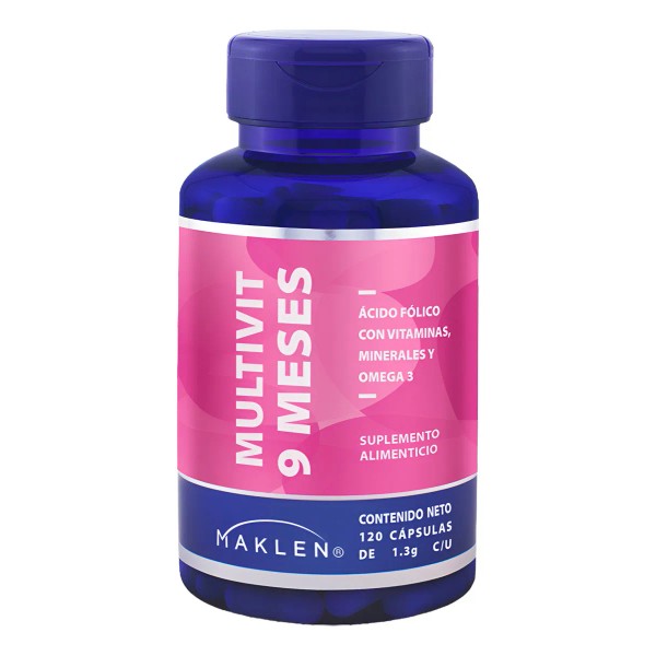 Multivitaminico 9 Meses Embarazadas | 120 Softgels | Maklen Sabor