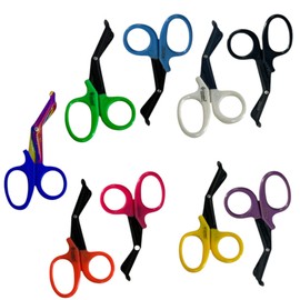9pcs Lot - Assorted Utility Bandage Shears with Fluoride-Coated Blades, 7.5in, Heavy Duty Scissors for Paramedics, Nurses, First-Aid, Home-Use, Emergency, and More