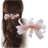 Herbeluemily Hair Clip, Ribbon, Beaded, Chiffon, Sheer, Formal, Pink