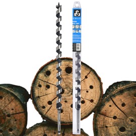 SOMADA 3/4-Inch x 17-Inch Auger Drill Bit for Wood, Hex Shank 3/8-Inch One Piece, Ship Auger Long Drill Bit for Soft and Hard Wood, Plastic, Drywall and Composite Materials