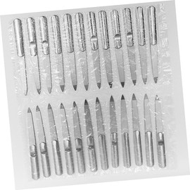 Healeved Stainless Steel Double-sided Nail File and Buffer for Manicure Nail Art Tool for Natural and False Professional Grinding Rod Comfortable Grip