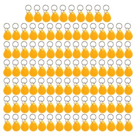 100 Pcs Door Lock Key Fobs 125KHz Read Only Smart Contactless Proximity ID Card Access Control Tag Yellow