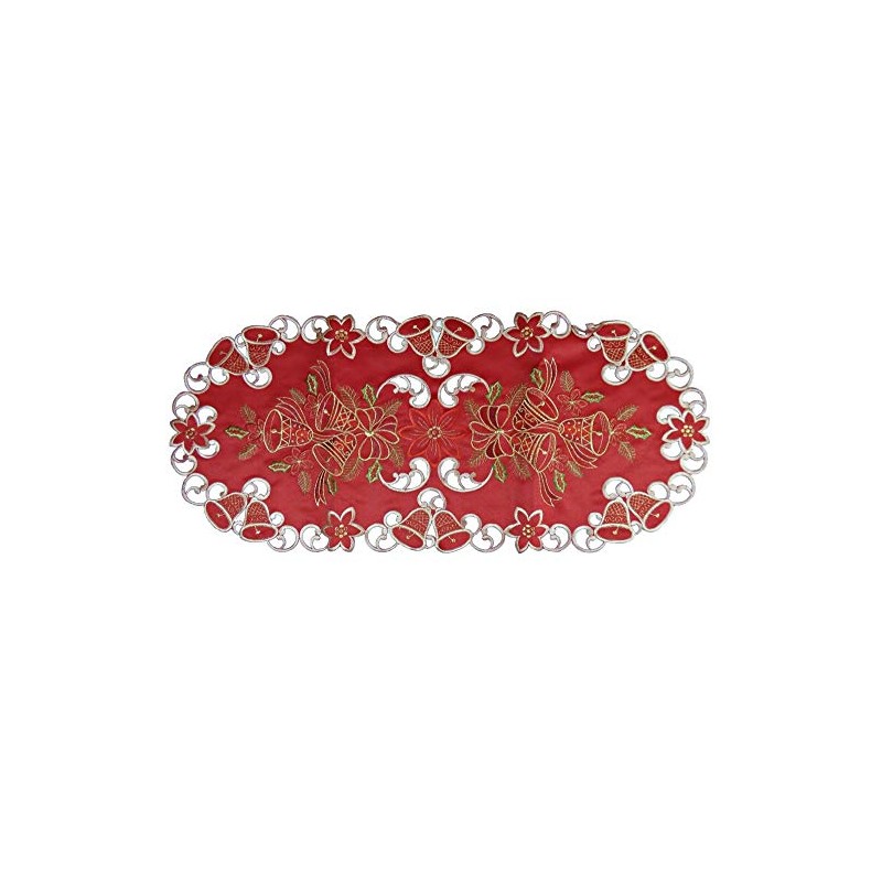 Westernlifestyle Table Runner Table Cloth Christmas Blanket Embroidered with Christmas