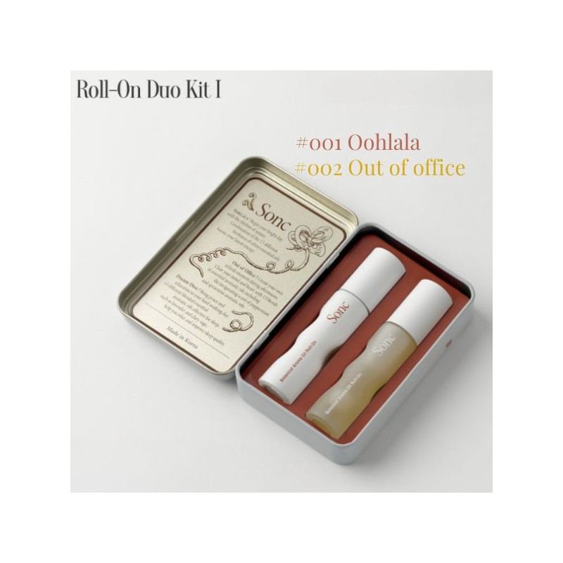 SONC Botanical Aroma Oil Roll-On Duo Kit 18ml*2ea & Tin