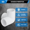 1" 90 Degree PVC 3 Way Tee Fitting, 10 Pcs
