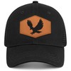 Eagle Baseball Cap for Eagle Lovers,Leather Trucker Hat Snapback Hat