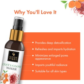 Good Vibes Ubtan Toner | Refreshing Hydrating Detoxifying Face Toner for All Skin Types | 120 ml (4.05 Fl Oz)