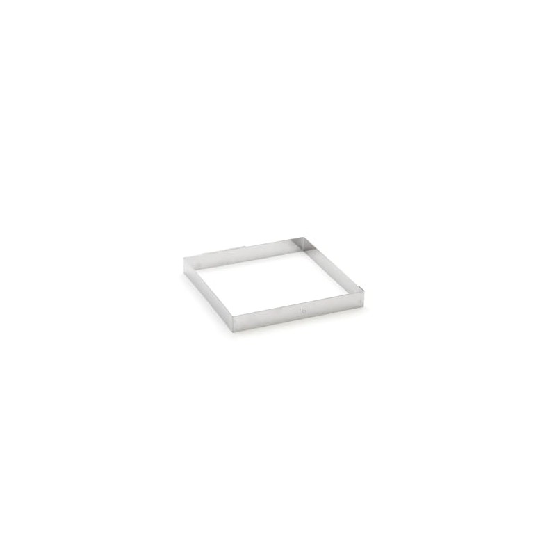 De Buyer 3905.16 Stainless Steel Square Ring, 2 cm High,