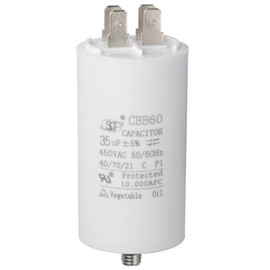 CBB60 Run Capacitor 450V AC Double Insert 50/60Hz for Air Compressor and Water Pump Motor (35uF)