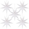 BestoFun 5 PCS White Paper Star Lanterns Hanging Stars Christmas