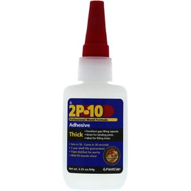 FastCap 2P-10 - Thick – Industrial Strength Heavy-Duty Super Glue - CA (Cyanoacrylate Adhesive) - 2.25 oz/64g. Perfect Gap Filling Projects. 2-Part Adhesive. Activator Sold Separately (1-Bottle)