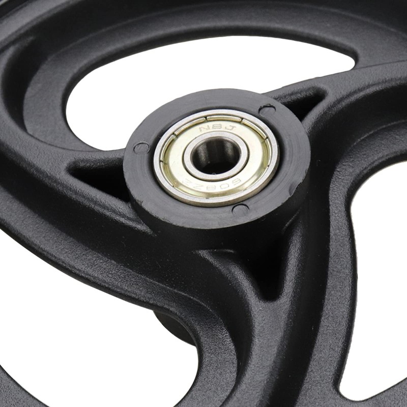 Wealrit Black Solid Walker Wheels Replacement - 6 Inch Drive