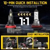 AUIMSOCO H11 LED Headlight Bulb Conversion Kit High Low Beam