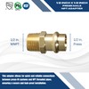 XFITTING Brass Press 1/2 inch x 1/2 inch Male NPT