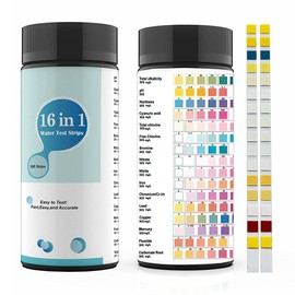Tuperoymse 100PCS 16 in 1 Water Test Kits Drinking Water Testing Strips & Testing for PH,Lead,Chlorine