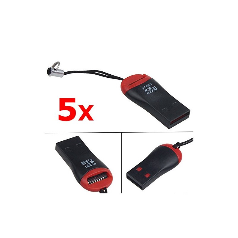 VizGiz 5 Pack High Speed Micro SD Card Adapter TF