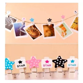 DESIGN PUB 50 Pinzas Figuras Porta Retratos Collage Decorativa Fotos