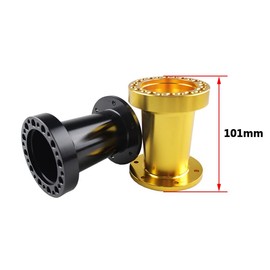 ZS Steering Quick Release Steering Wheel Hub Adapter Enhancing Aluminum Racing Kit (Black-101mm)