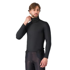 CASTELLI Men’s Flanders 2 High Neck Warmer Baselayer, Warm Cycling Apparel with Neck Warmer for Cold Road Cycle & Bike Rides - Black - Large