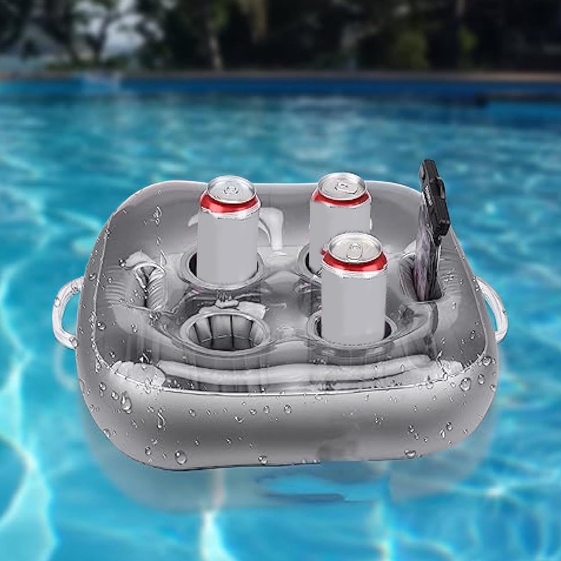 Floating Cup Holder - Inflatable Drink Holder for Pool -