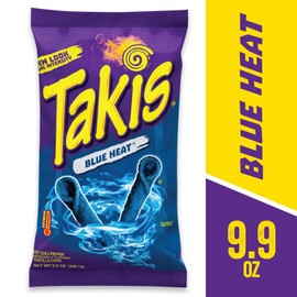 Takis 2 x Takis - Crunchy Rolled Tortilla Chips – Blue Heat, 9.9 Oz