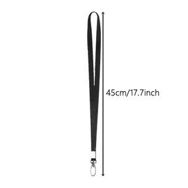 50 Pcs Lanyards Black Name Tag Lanyard for Office Id Badges Key Chains for Id Badges Nylon Lanyard Bulk Clip Swivel Hook (Black)