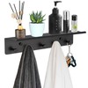 SIMVE Bathroom Towel Rack Wall Mounted, Rustproof Aluminium Shelf with