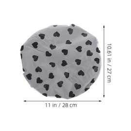 Gogogmee 2pcs Shower Cap Hair Dry Cap Hair Sleeping Bonnet Hair Cap for Shower Bonnet for Curly Hair Women's Dry Hair Cap Hair Bath Hat Shower Bonnets for Women Curly Hair Cap Satin Black