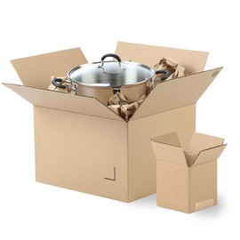 The Boxery 14"x14"x14" Brown/Kraft Corrugated Cardboard Shipping Boxes 25-Pack | Mailing, Packing, Moving & Storage for Business/Home – Durable - Eco-Friendly, Recyclable - Made in the USA