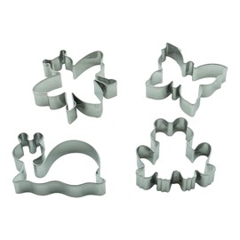 BekkiB - Set of 4 Spring Cookie Cutters - 4 Different Stainless Steel Cutters - Dishwasher Safe Cookie Cutters - 8433