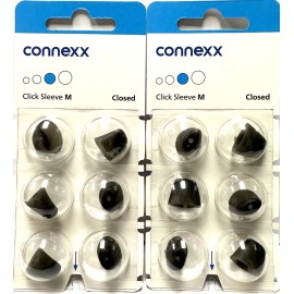 Siemens 2 Pack Connexx Medium Closed Click Sleeves. 6 Sleeves/pack. Signia, Silk, Rexton