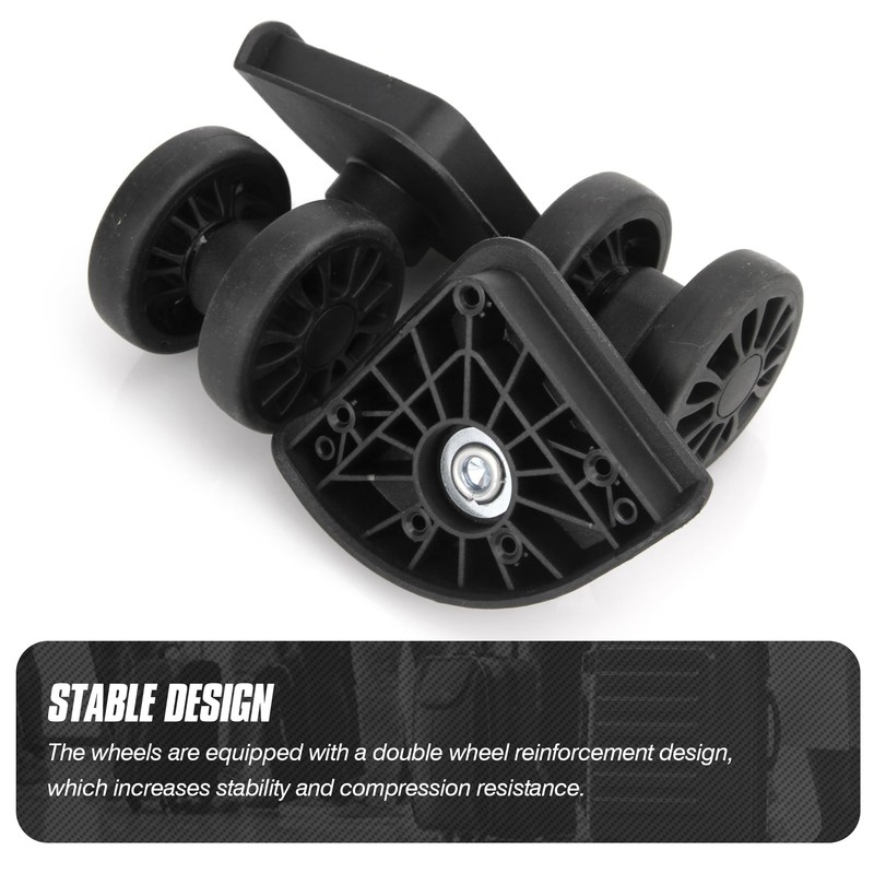 Volein V206-B 1 Pair Suitcase Replacement Wheels Robust Luggage Wheels